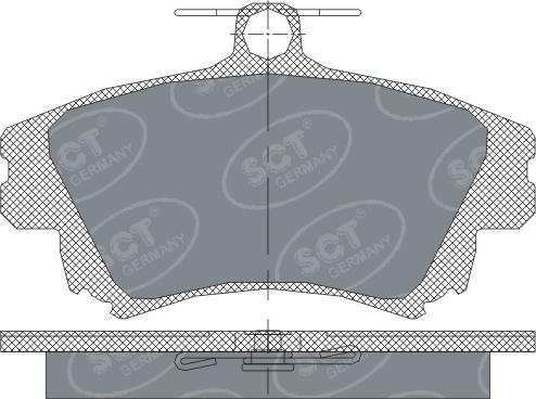 SCT-MANNOL SP240 - Тормозные колодки, дисковые, комплект autospares.lv