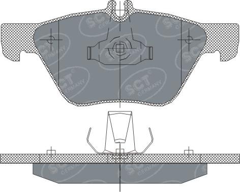 SCT-MANNOL SP 254 PR - Тормозные колодки, дисковые, комплект autospares.lv