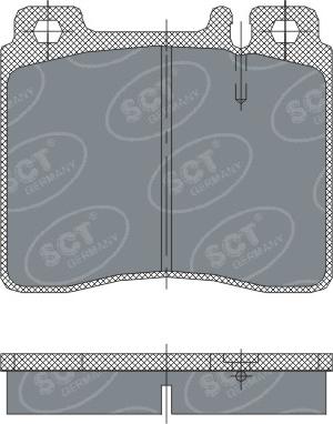 SCT-MANNOL SP 256 PR - Тормозные колодки, дисковые, комплект autospares.lv