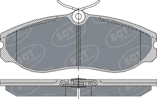 SCT-MANNOL SP 257 PR - Тормозные колодки, дисковые, комплект autospares.lv