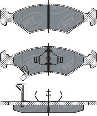 SCT-MANNOL SP 266 PR - Тормозные колодки, дисковые, комплект autospares.lv