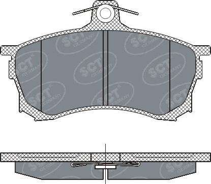 SCT-MANNOL SP 268 PR - Тормозные колодки, дисковые, комплект autospares.lv