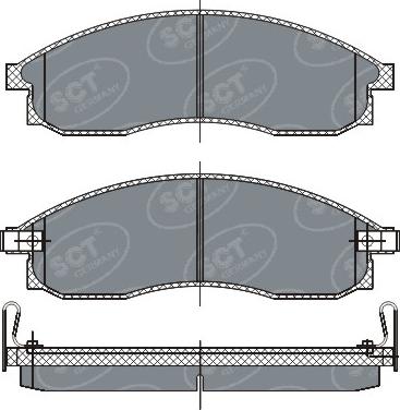 SCT-MANNOL SP 263 PR - Тормозные колодки, дисковые, комплект autospares.lv