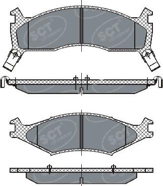 SCT-MANNOL SP 267 PR - Тормозные колодки, дисковые, комплект autospares.lv