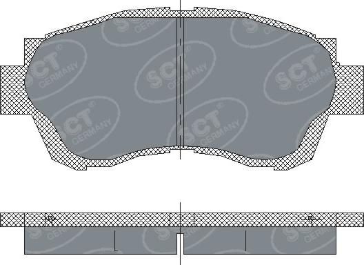 SCT-MANNOL SP 209 PR - Тормозные колодки, дисковые, комплект autospares.lv