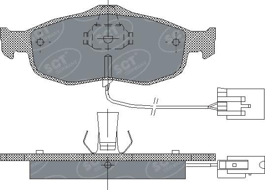 SCT-MANNOL SP 204 PR - Тормозные колодки, дисковые, комплект autospares.lv