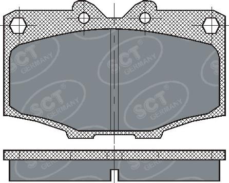 SCT-MANNOL SP 205 PR - Тормозные колодки, дисковые, комплект autospares.lv