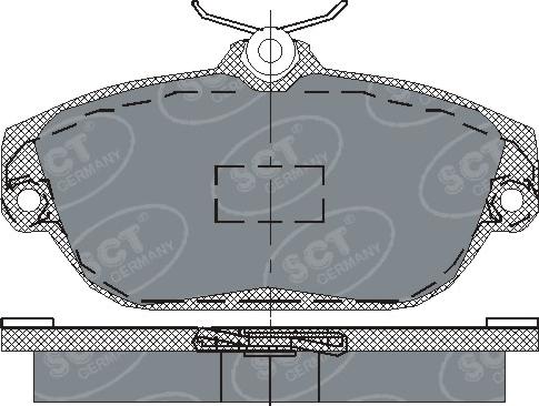 SCT-MANNOL SP201 - Тормозные колодки, дисковые, комплект autospares.lv