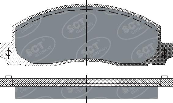 SCT-MANNOL SP 208 PR - Тормозные колодки, дисковые, комплект autospares.lv