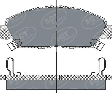 SCT-MANNOL SP 203 - Тормозные колодки, дисковые, комплект autospares.lv