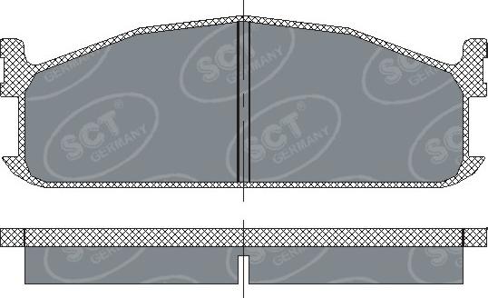 SCT-MANNOL SP219 - Тормозные колодки, дисковые, комплект autospares.lv