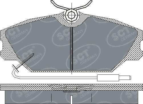 SCT-MANNOL SP 215 - Тормозные колодки, дисковые, комплект autospares.lv