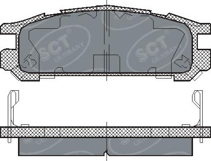 SCT-MANNOL SP 211 PR - Тормозные колодки, дисковые, комплект autospares.lv