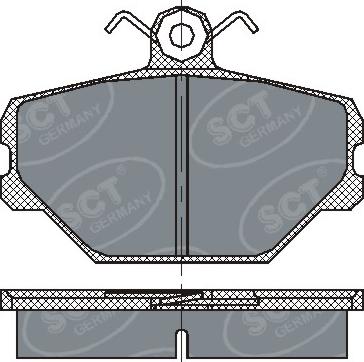 SCT-MANNOL SP 217 - Тормозные колодки, дисковые, комплект autospares.lv