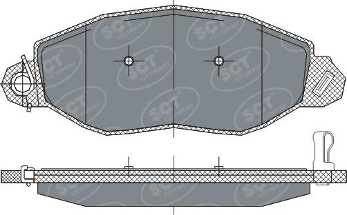 SCT-MANNOL SP 281 PR - Тормозные колодки, дисковые, комплект autospares.lv