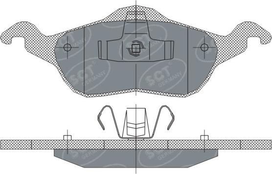 SCT-MANNOL SP 237 - Тормозные колодки, дисковые, комплект autospares.lv