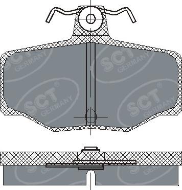 SCT-MANNOL SP 224 - Тормозные колодки, дисковые, комплект autospares.lv