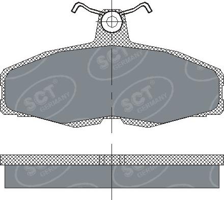 SCT-MANNOL SP 225 - Тормозные колодки, дисковые, комплект autospares.lv