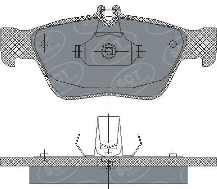 SCT-MANNOL SP 226 - Тормозные колодки, дисковые, комплект autospares.lv