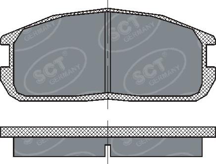 SCT-MANNOL SP220 - Тормозные колодки, дисковые, комплект autospares.lv