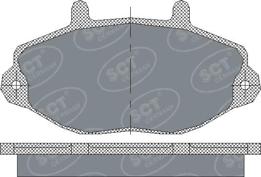 SCT-MANNOL SP223 - Тормозные колодки, дисковые, комплект autospares.lv