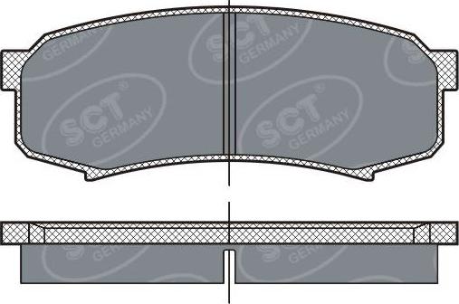 SCT-MANNOL SP 279 - Тормозные колодки, дисковые, комплект autospares.lv