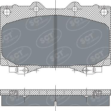 SCT-MANNOL SP 270 PR - Тормозные колодки, дисковые, комплект autospares.lv