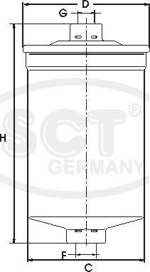 SCT-MANNOL ST 305 - Топливный фильтр autospares.lv