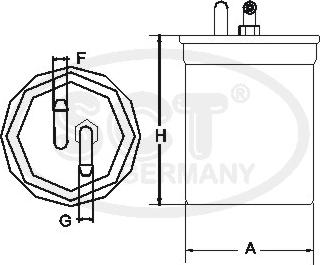 SCT-MANNOL ST 6123 - Топливный фильтр autospares.lv