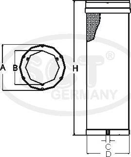 SCT-MANNOL SW 3888 - Фильтр добавочного воздуха autospares.lv