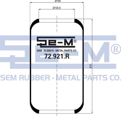 Sem Lastik 72.921.R - Кожух пневматической рессоры autospares.lv