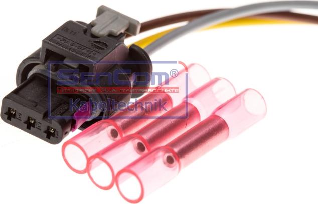 SenCom 10190 - Ремонтный комплект кабеля, датчик частоты вращения колеса autospares.lv