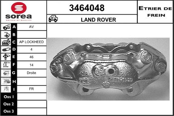 Sera 3464048 - Тормозной суппорт autospares.lv