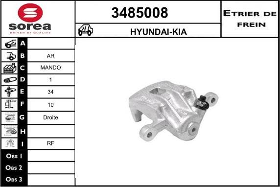 Sera 3485008 - Тормозной суппорт autospares.lv