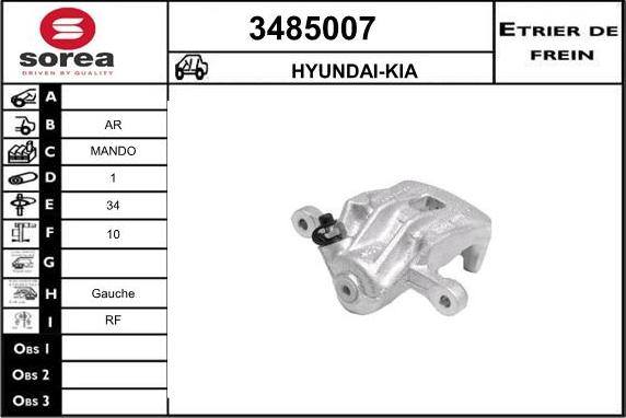 Sera 3485007 - Тормозной суппорт autospares.lv