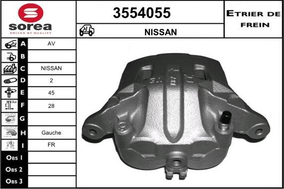 Sera 3554055 - Тормозной суппорт autospares.lv