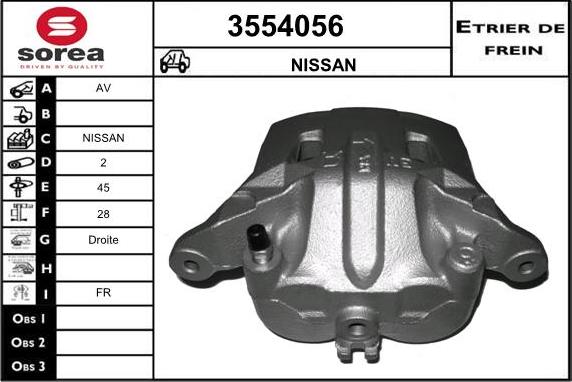 Sera 3554056 - Тормозной суппорт autospares.lv