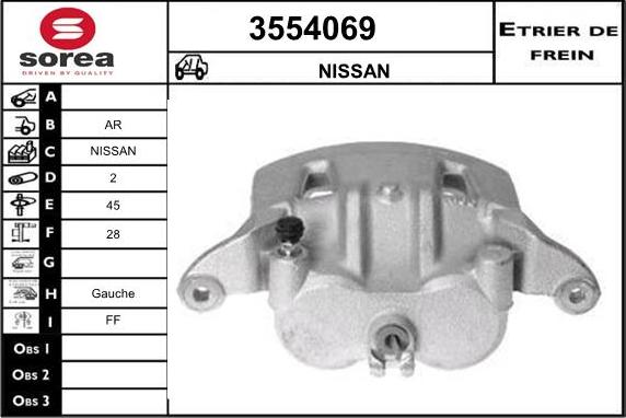 Sera 3554069 - Тормозной суппорт autospares.lv