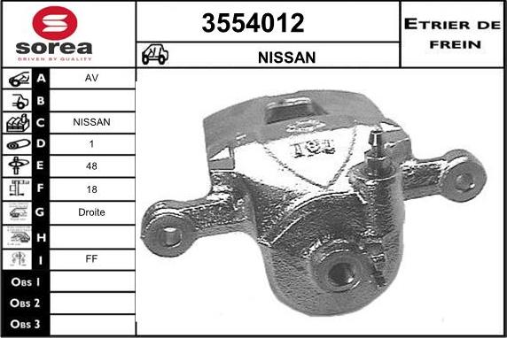 Sera 3554012 - Тормозной суппорт autospares.lv