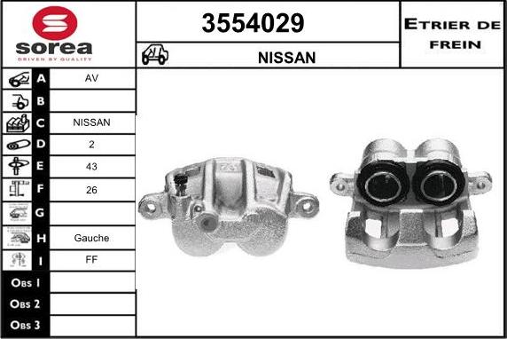 Sera 3554029 - Тормозной суппорт autospares.lv