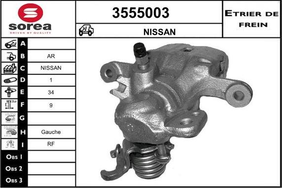 Sera 3555003 - Тормозной суппорт autospares.lv