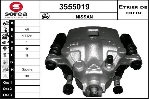 Sera 3555019 - Тормозной суппорт autospares.lv