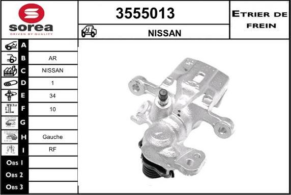 Sera 3555013 - Тормозной суппорт autospares.lv