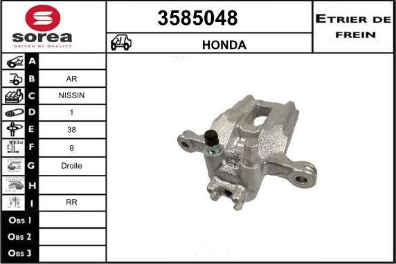 Sera 3585048 - Тормозной суппорт autospares.lv