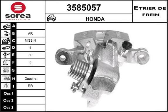 Sera 3585057 - Тормозной суппорт autospares.lv