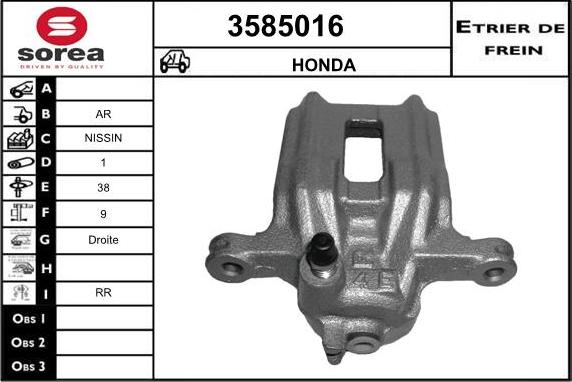 Sera 3585016 - Тормозной суппорт autospares.lv