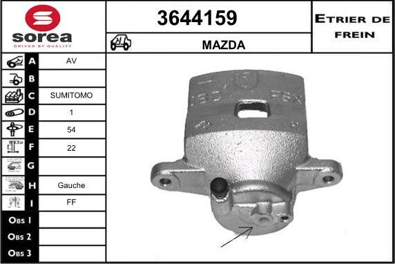 Sera 3644159 - Тормозной суппорт autospares.lv