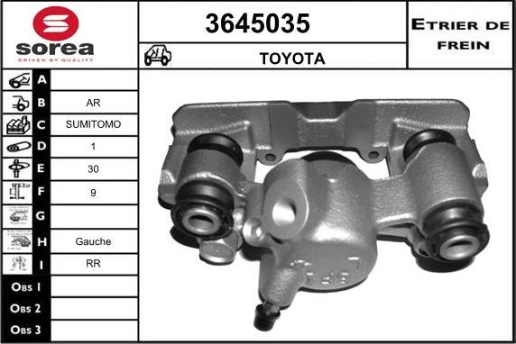 Sera 3645035 - Тормозной суппорт autospares.lv