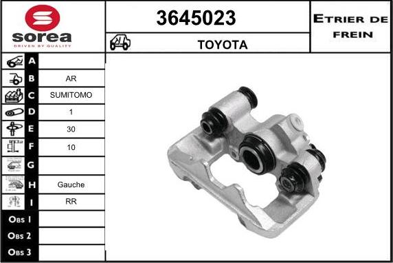 Sera 3645023 - Тормозной суппорт autospares.lv