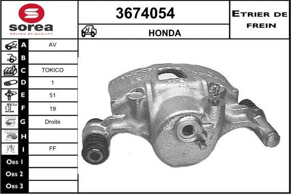 Sera 3674054 - Тормозной суппорт autospares.lv